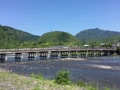 京都、嵐山、渡月橋